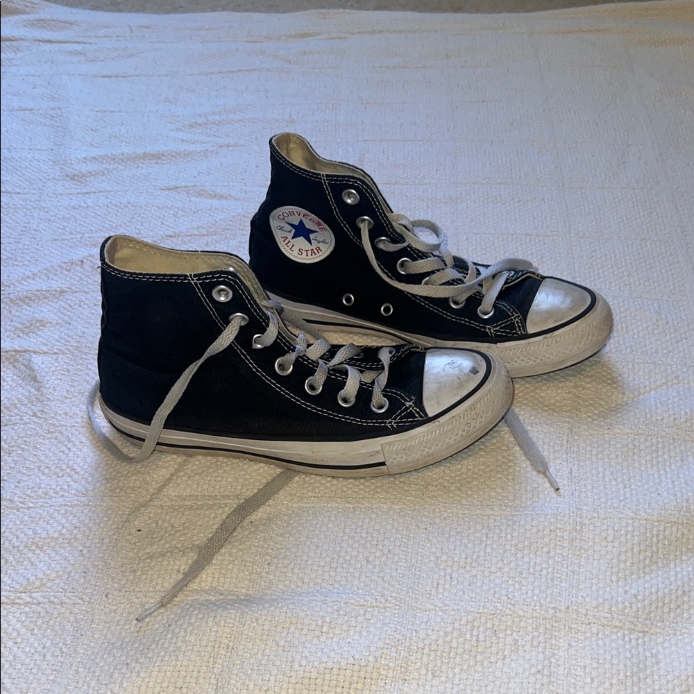 Converse Kids Black and White High-Top Sneakers